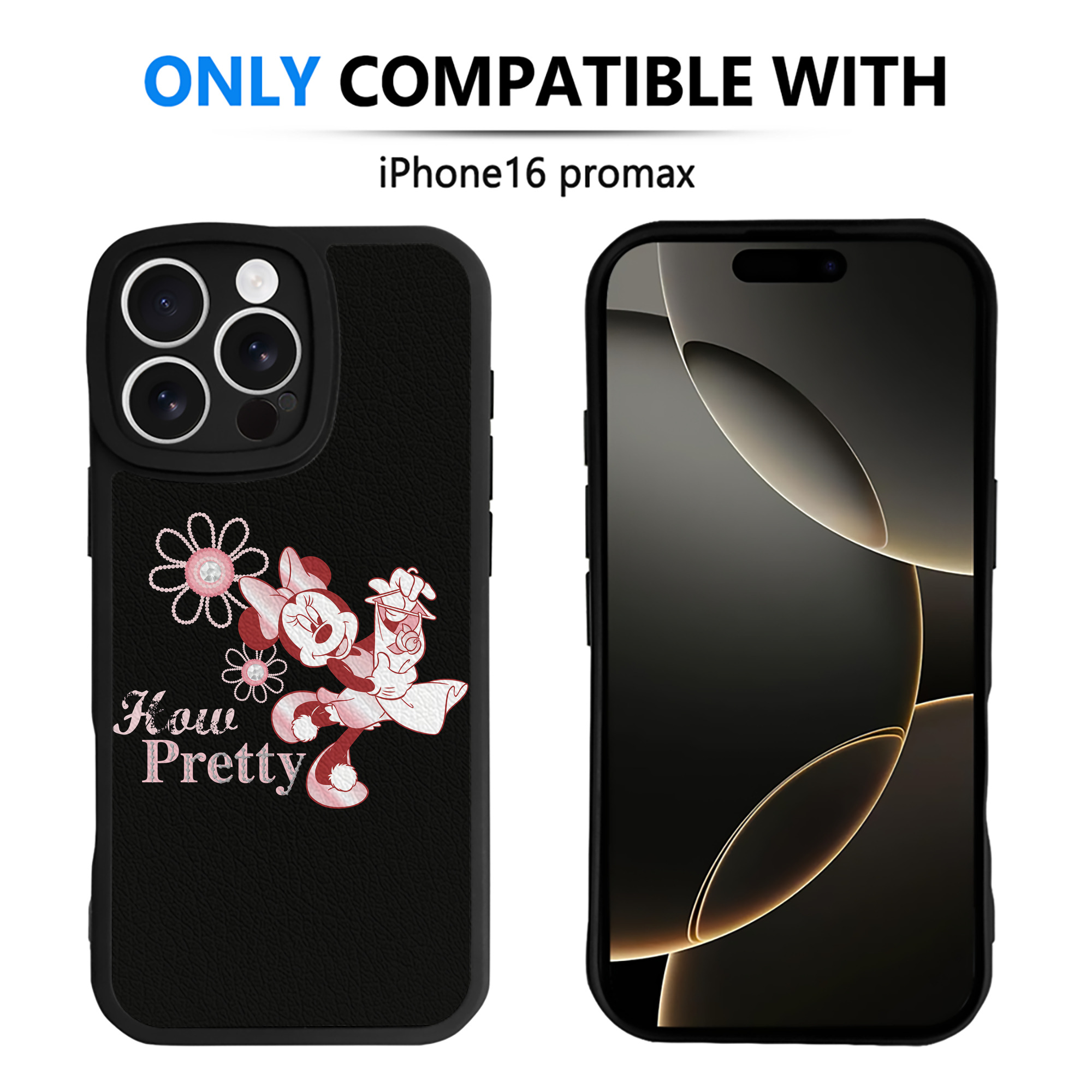 （画像用） ミッキーマウス Mickey Mouse 【iPhone 16シリーズ対応】シリコンスマホケース（レザー調） 材質：シリコン